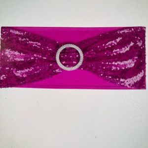 Stretch chair Bands in glitter reverse for plain side chair not included